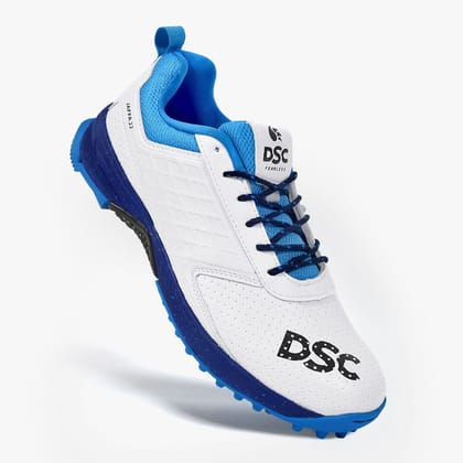 DSC Jaffa 22 Cricket Shoes (White/Blue)-3
