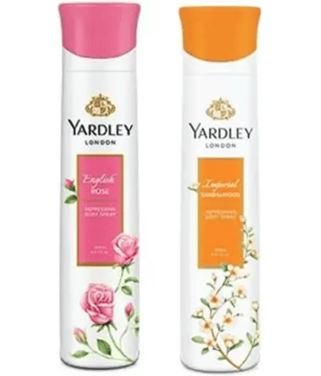 Yardley London English Rose and Sandalwood Combo Pack 2 Deodorant Spray - For Women  (150 ml each, Pack of 2).