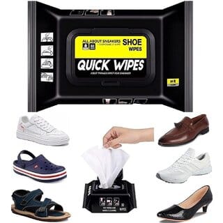 Sneaker Shoe Cleaner Wipes 1 Packs of 80 Portable Sneakers Cleaner Shoe Wipes Quickly Remove Dirt Stains