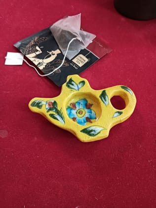 Jaipur blue pottery Tea bag holder Kettle shaped