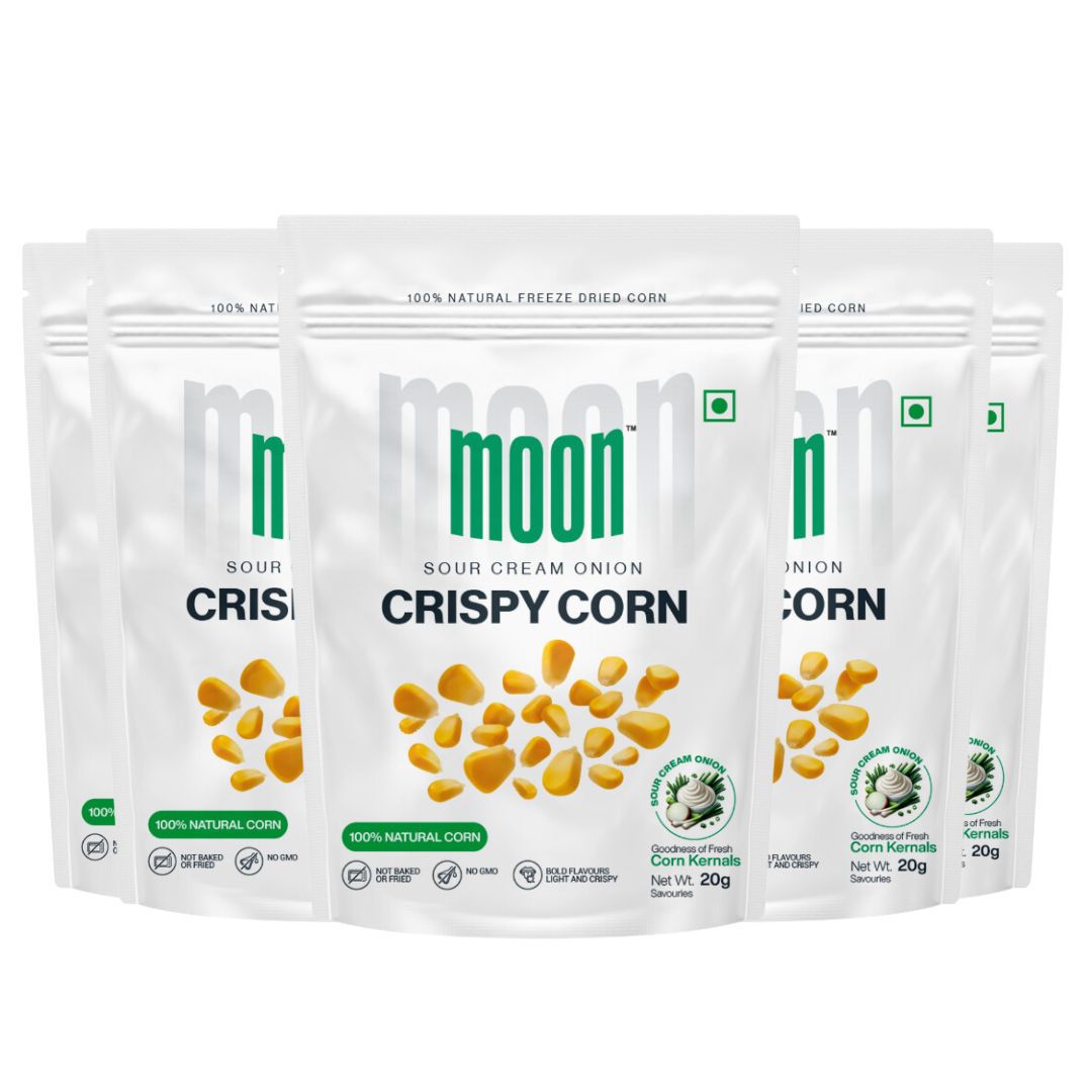 Moon Sour Cream Onion Crispy Corn, 20 gm - Pack of 5