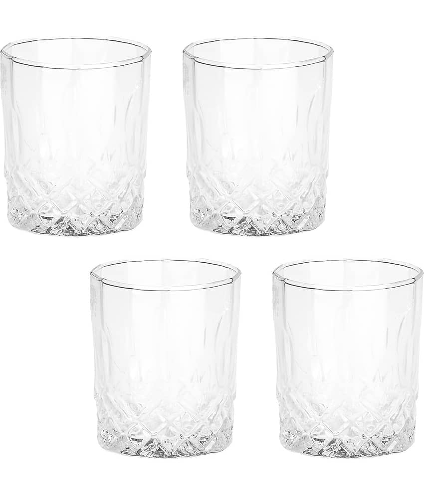 Afast Whisky  Glasses Set,  200 ML - (Pack Of 4)