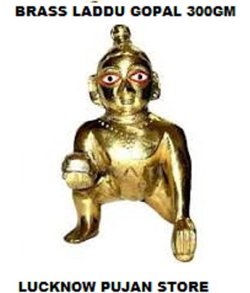 Lucknow Pujan Store Laddu Gopal Brass Idol