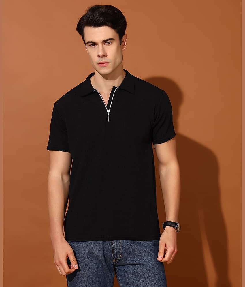 Christy World Pack of 1 Polyester Regular Fit Solid Half Sleeves Men's Polo T Shirt ( Beige )