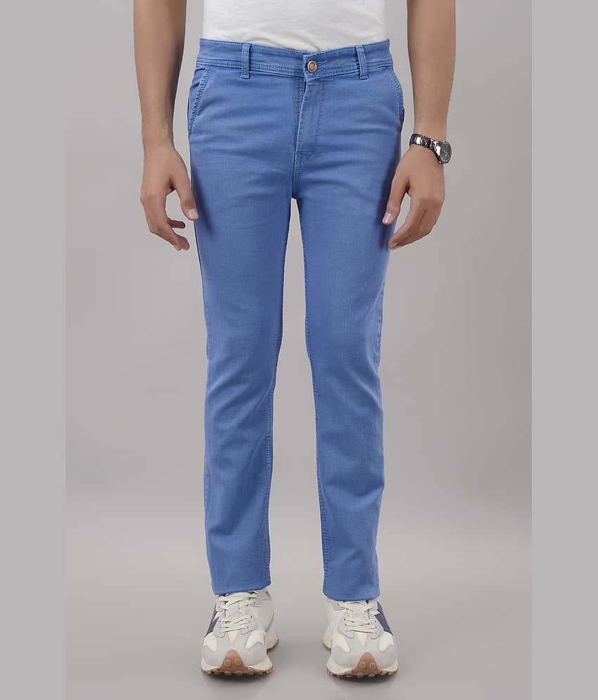 MOUDLIN Slim Fit Clean Look Men's Jeans - Light Blue ( Pack of 1 )