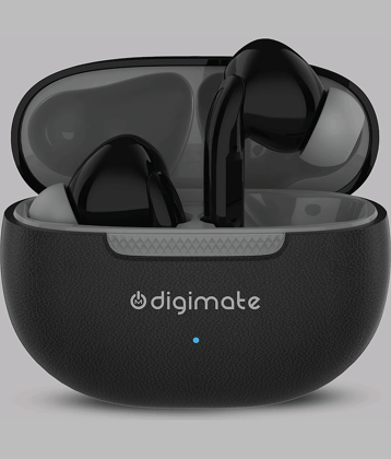 Digimate Jaalsa 300 Mins Playtime TWS Earbuds with Bluetooth 5.3, Dual Mic, 200mAh Battery (DG-EB-JAALSA-02-Grey)