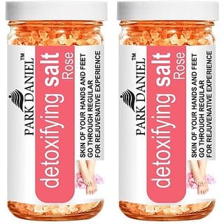 PARK DANIEL Premium Rose Bath Salt- For Rehydrating &amp; Refreshing Skin- Pedicure &amp; Manicure Salt Combo Pack Of 2 Jars of 200 gms(400 gms) (400 g)