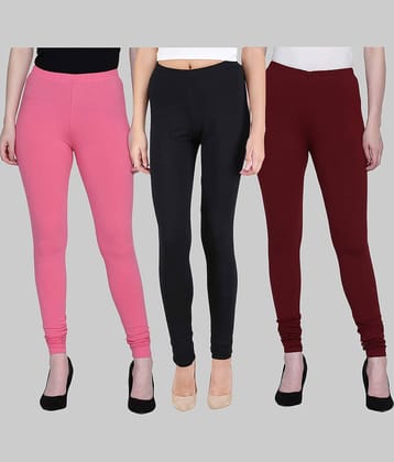 FnMe - Multicolor Lycra Women's Leggings ( Pack of 3 )