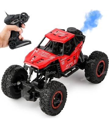 Remote Control Car for Kids with Mist Smoke Spray Function 2 WD Monster Truck Rock Crawler Climbing RC Toy Vehicle Car for Boys and Girls (Multicolor, Pack of 1)
