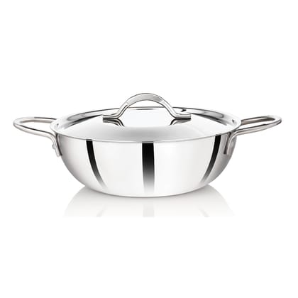 Premier 3-ply Clad Stainless Steel Kadai - 30 cm Premier 3-ply Clad Stainless Steel Kadai - 30 cm