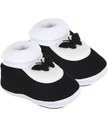 Neska Moda Baby Boys And Baby Girls Black Soft Slip On Booties For 0 To 6 Months BT382