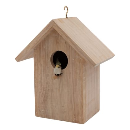 The Weaver's Nest Hut Shaped Pine Wood Bird House -2