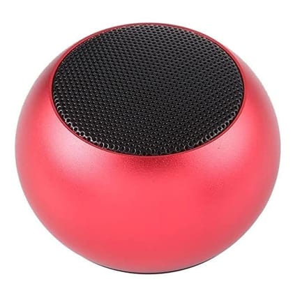 Mini Bluetooth Speaker with TWS Pairing - Compact Metal Body & Powerful Sound Red