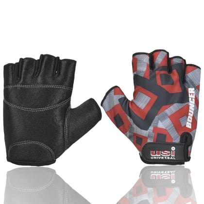 USI Universal THE UNBEATABLE 733BR Bouncer Fitness Gym Gloves (No return no exchange)-XL / Red