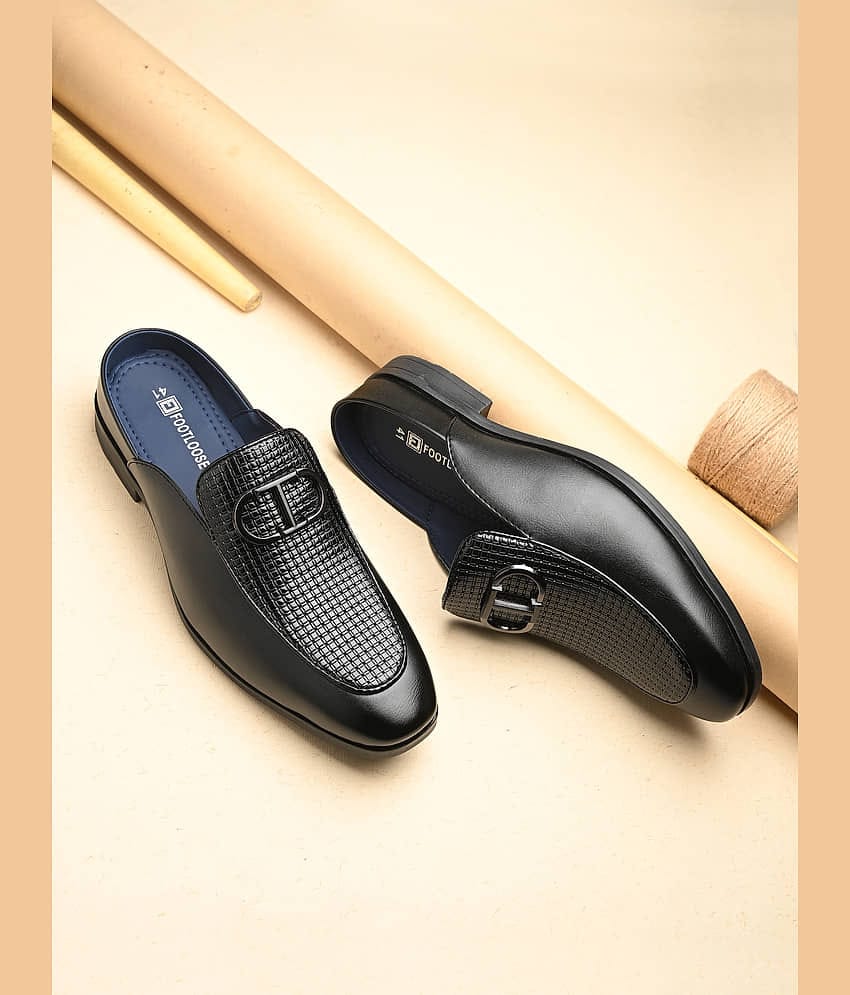 Footloose Black Men's Slip on Shoes