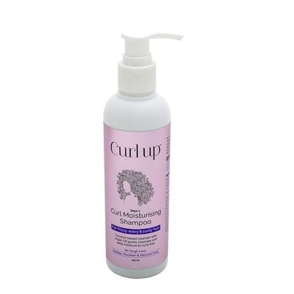 Curl Up Moisturising Curly Hair Shampoo - For Dry, Frizzy, Wavy & Curly Hair - Sulphate, Paraben And Silicone Free - 200 ML Curl Up Moisturising Curly Hair Shampoo - For Dry, Frizzy, Wavy & Curly Hair - Sulphate, Paraben And Silicone Free - 200 ML - Off 