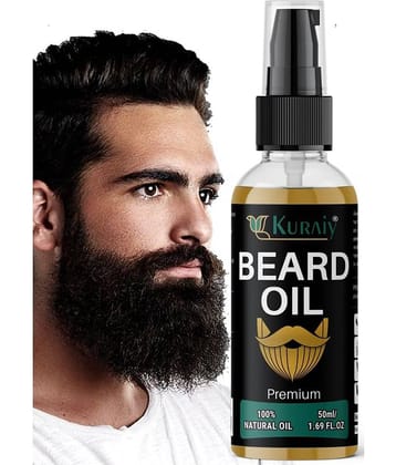KURAIY Beard Growth Oil for Men For Better Beard Growth With Thicker Beard (50 ml)
