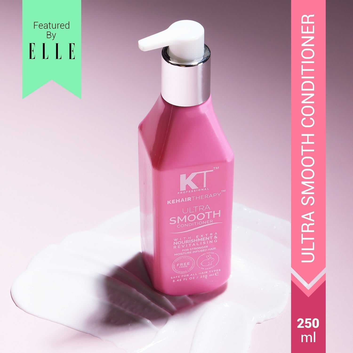 KT Professional Ultra Smooth Conditioner, Deep Moisture & Frizz Control - 250ml