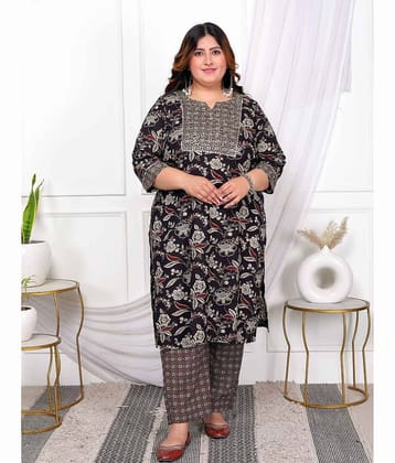 miravan Cotton Printed Kurti With Pants Women's Stitched Salwar Suit - Multicolor ( Pack of 1 )