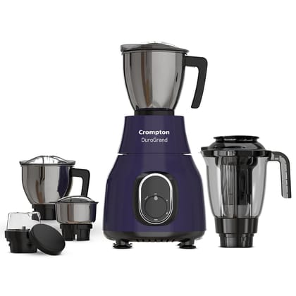 Crompton Duro Grand 750W Powertron Motor | 5 Jars | Grind and store jar, Stainless steel jars and Blender jar with fruit filter | 2 in 1 Application | 5y on Motor and 3y on Product Crompton Duro Grand 750W Powertron Motor | 5 Jars | Grind and store jar, 