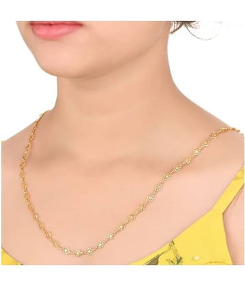 AanyaCentric 22inches Long Gold Plated Chain for Women Girls