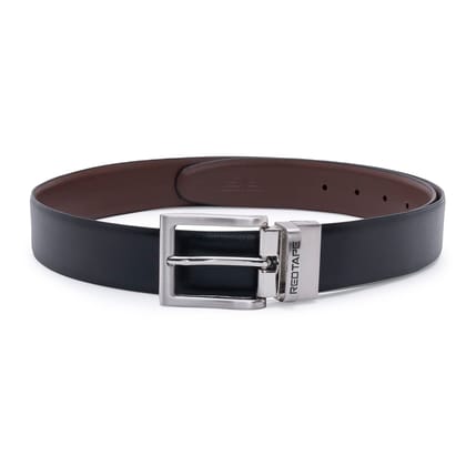 Red Tape Men's Reversible Leather Belt - Black & Brown | Genuine Leather | Formal & Casual Wear | Classic & Stylish Design | Durable Men's Waist Belt | Adjustable Dress Belt for Men
