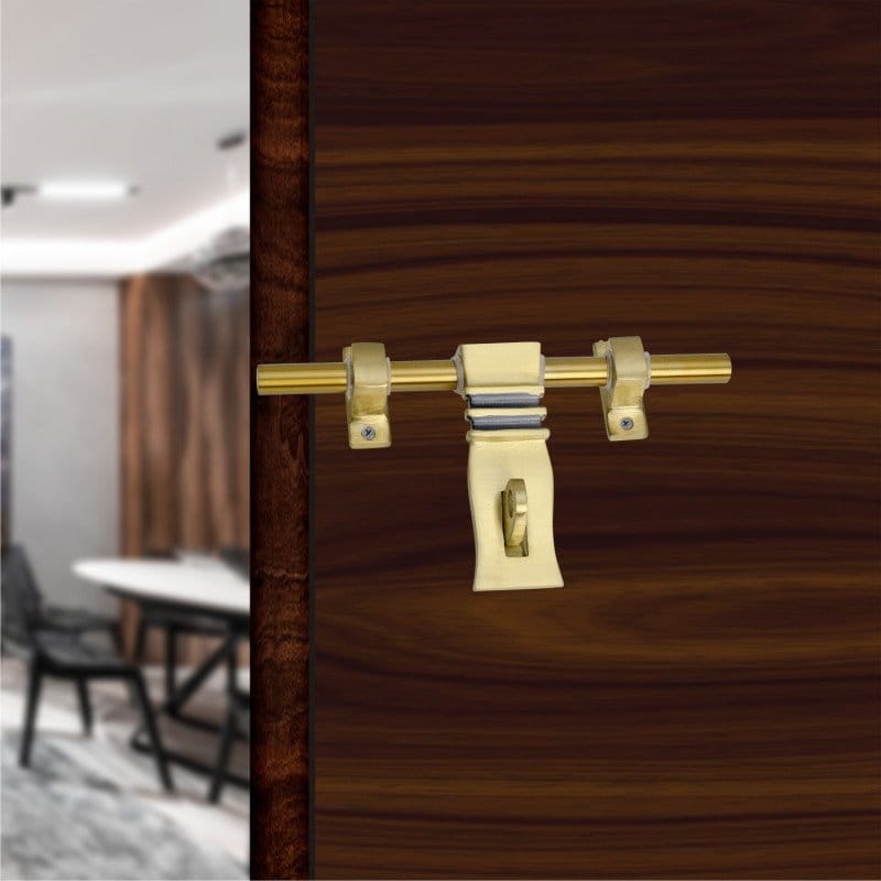 S-Guard Push to Close Latch (Aluminium, Stainless Steel) Finish-Gold Antique, Size -10 Inch-Aldroz