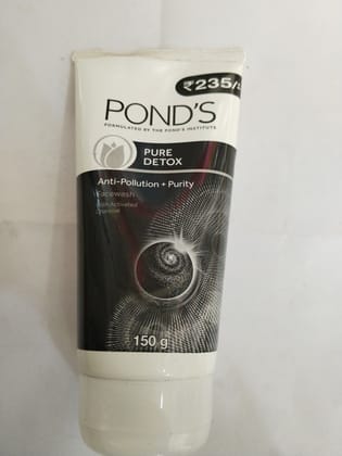 Pond's Pure Detox Anti-pollution + purity Facewash With activated Charcoal 