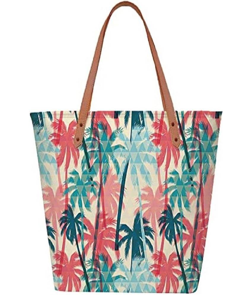 Lychee Bags Tote Bag Canvas Set of 1 ( Sea Green )