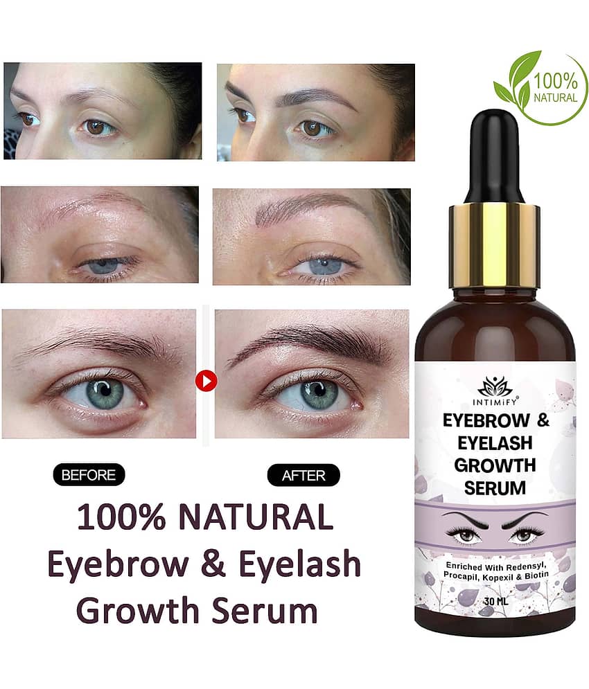 Intimify Eyebrow & EyeLash Growth Serum, Eyebrow Growth Oil, Eyelash Serum, 30ml