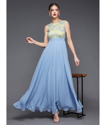 Miss Chase Women Georgette Printed Gown ( Yellow ) Miss Chase Women Georgette Printed Gown ( Yellow )