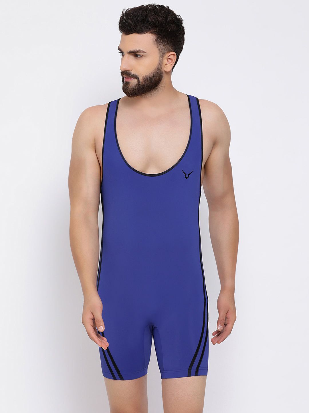 Invincible Men’s Wrestling Suit-Blue / S