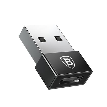 Baseus Exquisite Type-C Male To USB Female Adapter Converter Black (CATJQ-B01)