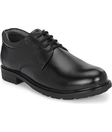 Leeport Black Men's Derby Formal Shoes