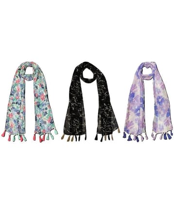 stolevilla Multi Printed Poly Cotton Yarn Combo ( Pack of 3 )
