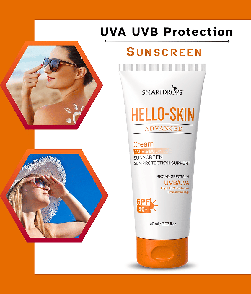 Smartdrops SPF 50 Sunscreen Cream For All Skin Type ( Pack of 1 )