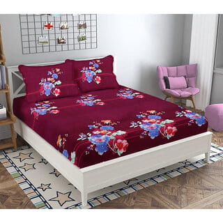 UnV Classical Printed Double Size Bedsheet With Pillow Covers (EZ-07) UnV Classical Printed Double Size Bedsheet With Pillow Covers (EZ-07)