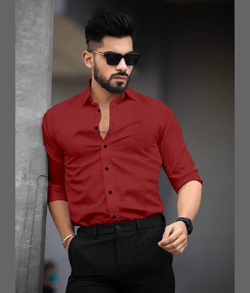 Laadli Cotton Blend Regular Fit Full Sleeves Men's Formal Shirt - Navy Blue ( Pack of 1 )