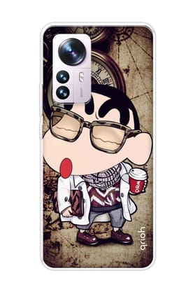 Nerdy Shinchan Soft Cover for Mi 12 Pro 5G
