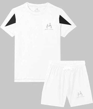 MIST N FOGG Pack of 1 Unisex Polyester T-Shirt & Shorts Set ( Black )