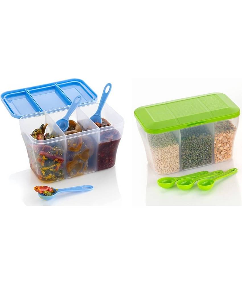 OFFYX - PET Multicolor Pickle Container ( Set of 2 - 1100 )