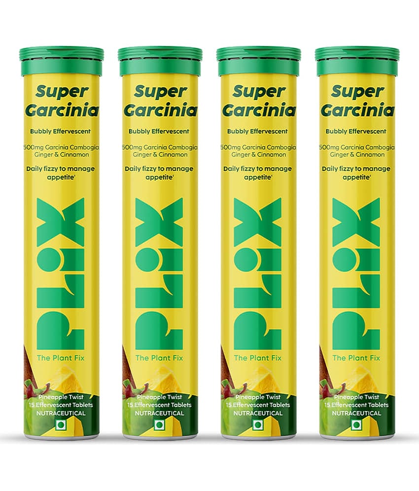 Plixgarcinia Cambogia Tablets For Weight Loss with ayurvedic herbsginger & Cinnamon 4 x 15 Tablets