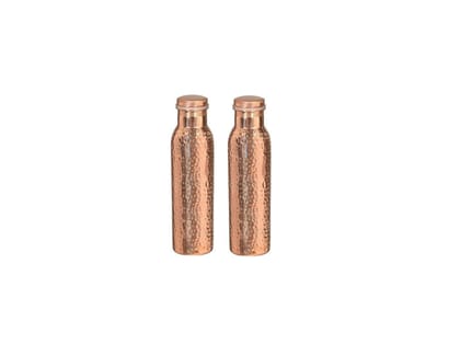 Imago Hammered Copper Bottle 1 ltr (Pack of 2) Imago Hammered Copper Bottle 1 ltr (Pack of 2)