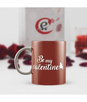 eCraftIndia White Ceramic Valentine Hamper