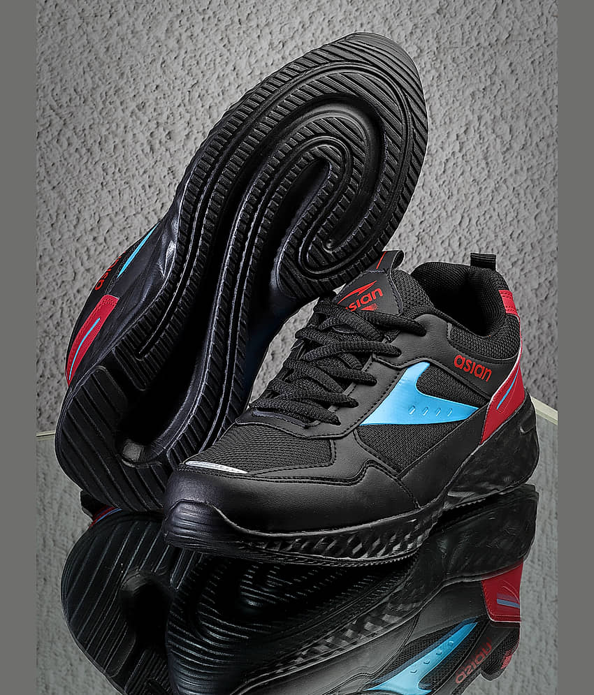 ASIAN TOOFAN-05 Black Men's Sports Running Shoes
