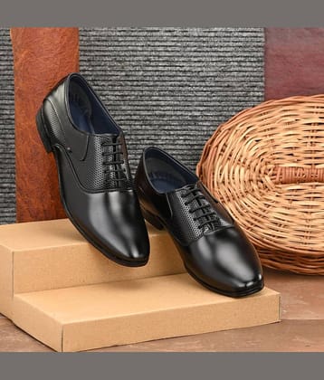 Leeport - Black Men's Oxford Formal Shoes