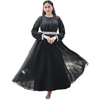SARINKU Georgette Gown Dress for Stylish Gown Long One Piece for Girl and Women