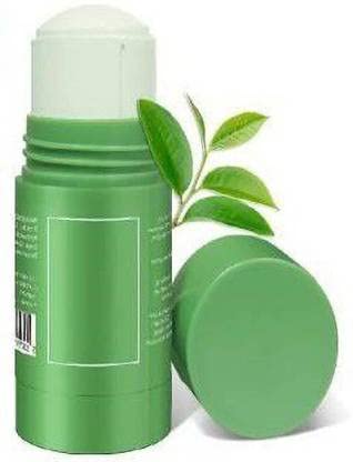 Elecsera Green Tea Purifying Clay Stick Mask Oil Control Anti-Acne Eggplant Solid Fine, Portable Cleansing Mask Mud Apply Mask (40 ml)