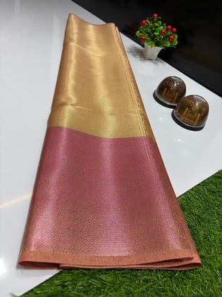 Elegant Banarasi Tissue Saree with Brocade Blouse