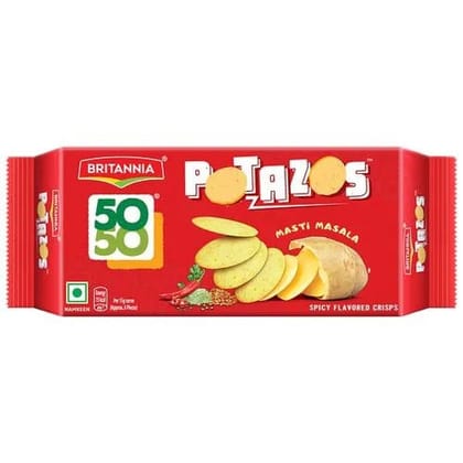 Britannia 50-50 Potazos - Spicy Flavoured Crips, 24 gm